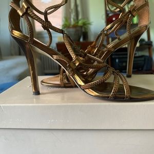 Guess bronze strappy heel